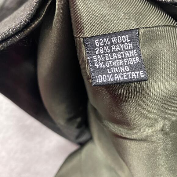 Linda Allard Ellen Tracy Jacket Womens 8 Blazer Gray Pinstripe Wool Button Up - Picture 10 of 10